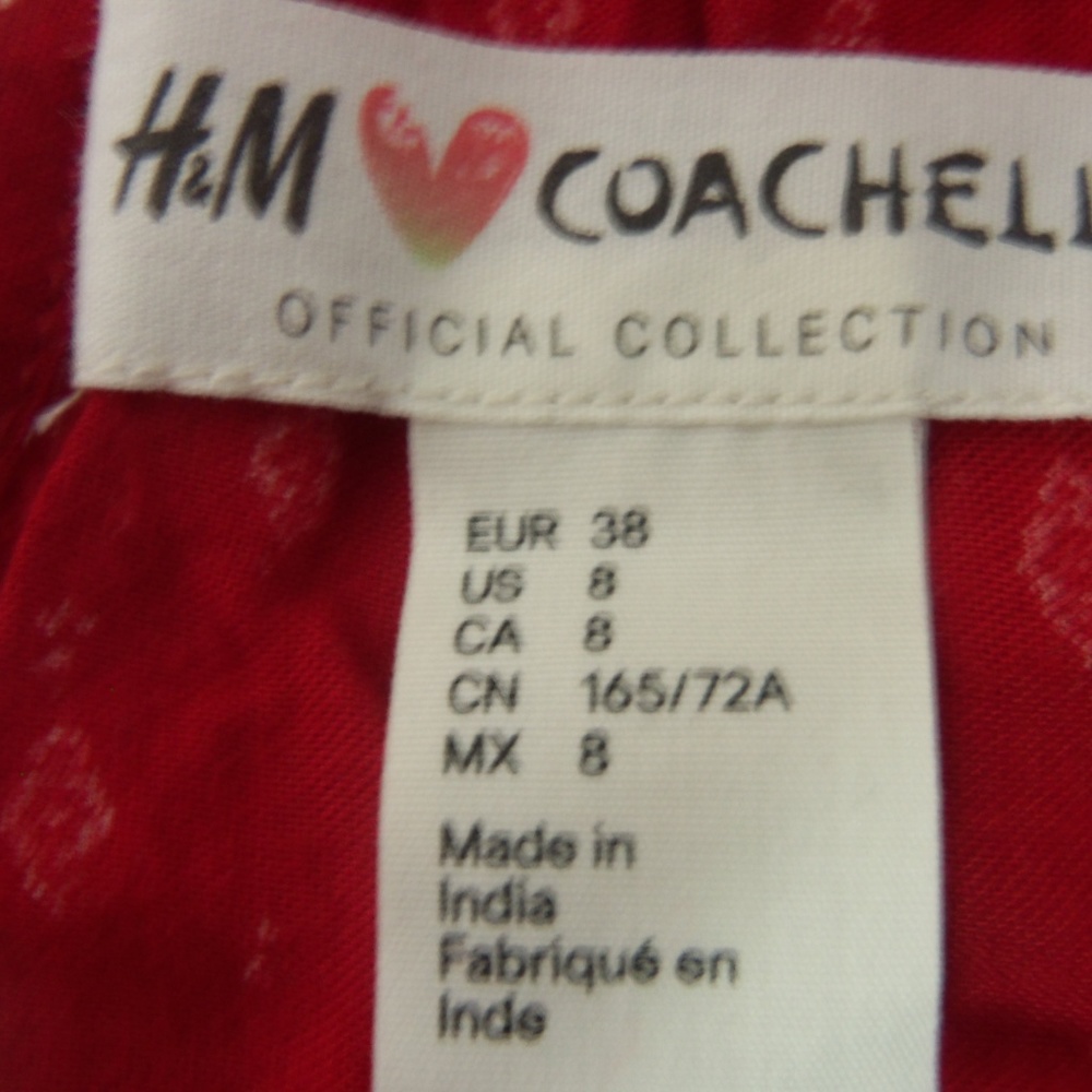 H&M Coachella BOHO Red Romper With Pockets - Picture 6 of 7